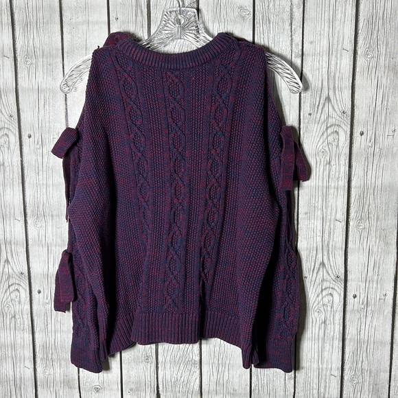 Project Naadam Merlot Purple/blue Long Sleeve Crewneck Pullover sweater size S - Picture 8 of 11